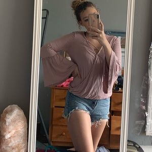 AEO SOFT&SEXY BOHO-PEASANT STYLE LONG SLEEVE TOP